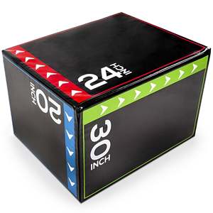 กล่องโฟม PVC สำหรับออกกำลังกาย BalanceFrom 60 ปอนด์ สีดำ (ชำรุด)- กล่องโฟม PVC สำหรับออกกำลังกายกระโดด 60 ปอนด์ สีดำ (ชำรุด) - Product Image 1