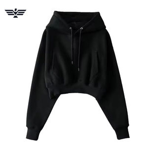 Sudadera con capucha de invierno de Color personalizado para mujer, superventas de 2025, estilo callejero, diseño de punto, ropa de invierno de moda corta larga - Product Image 2