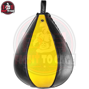 Sac de frappe classique de boxe jaune et noir 2026 en tissu Oxford robuste avec remplissage de sable, couleurs personnalisables, haute qualité - Product Image 2