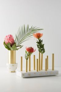 Jarrones de mesa de Metal pequeños decorativos de mesa de lujo para oficina y sala de estar Jarrones elegantes para flores - Product Image 2