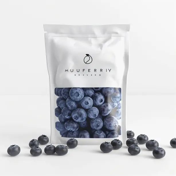 Dry Blueberry Matte White Package Stand Up Pouch Aluminum Foil Packaging Zip Lock Bag Doypack Mylar Storage Imported Dryfruits