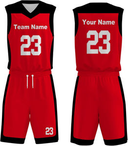 Uniforme de basket-ball OEM avec impression du logo de l'équipe, séchage rapide, 100% polyester, vêtements de sport personnalisés, maillot de sport pour adultes, transfert thermique, taille plus - Product Image 1