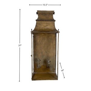 Lanterne murale ronde en laiton traditionnel CH, style Art Déco, pour Diwali, éclairage intérieur/extérieur, décoration de la maison, design durable - Product Image 3