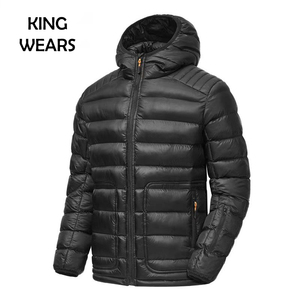 Veste matelassée à capuche en coton de haute qualité, sur mesure, grande taille, fermeture éclair, pour hommes, arrivée hivernale, manteaux en duvet, service OEM - Product Image 2