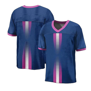 Maillot de football américain de marque privée pour hommes et équipes d'impression par sublimation en gros 100% maillot de football en tissu polyester - Product Image 1