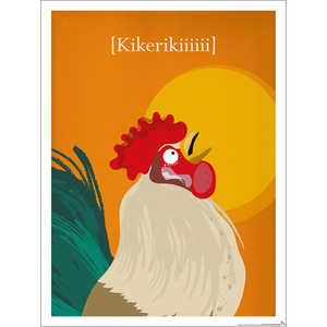 Affiche pour chambre d'enfant, design ferme et coq - Product Image 1