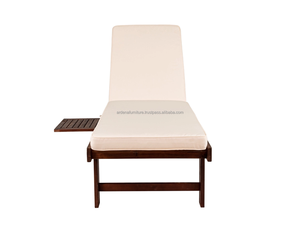 Chaises longues pliantes en bois massif modernes ARDENA avec mini table pour hôtel et villa, fabriquées en Indonésie - Product Image 2