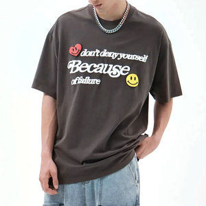 Nuevo estilo 2025 Camisetas estampadas de verano para hombres 100% algodón hecho precio de fábrica al por mayor camisetas para hombres marca personalizada - Product Image 5