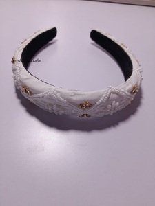 Bordado de tela de cuentas de moda de Javed artesanías banda de pelo multicolor para mujeres y niñas - Product Image 4