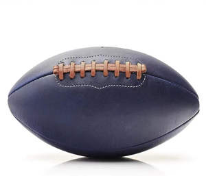 Ballon de rugby souple de couleur personnalisée de fabricant élevé quantité en vrac approvisionnement direct d'usine ballon de rugby en cuir fabriqué - Product Image 2