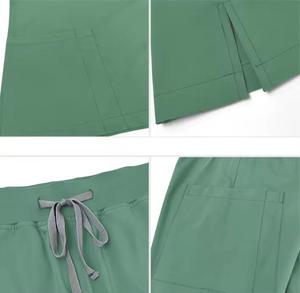 Trajes médicos al por mayor de alta calidad enfermera médico uniformes de talla grande mujeres Scrubs tela peinada gran oferta precio barato hecho - Product Image 3