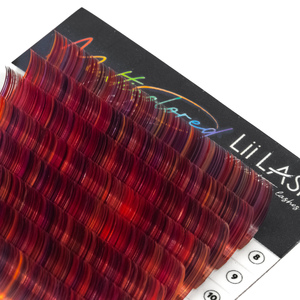 Pestañas Multicolores Color Visón, Extensiones de Pestañas de Seda de Colores Súper Suaves, Suministros de Pestañas Navideñas Atractivas - Product Image 5