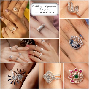 Bagues de fiançailles et de demande en mariage en diamant de laboratoire exclusif certifié IGI, sertissage halo unique, plaqué rhodium 10K 14K 18K, certificat pour femme - Product Image 3