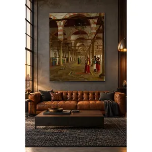 Impression sur toile de la prière Fida Grme dans la mosquée du Caire - Product Image 4