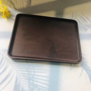 Plateau en bois d'acacia noir plateau de service plateaux de fruits dîner de fête 32X24x2 ustensiles de table OEM du Vietnam - Product Image 1