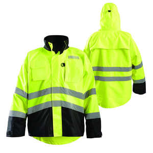 Chaqueta de Invierno de Seguridad Reflectante de Alta Visibilidad, de Poliéster de Primera Calidad, con Capucha Oculta, Acolchada e Impermeable - Product Image 5