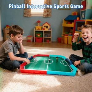 Mini table de baby-foot Jeux de société pour enfants et adultes Jeux de table d'intérieur avec 2 marionnettes à doigts - Product Image 5