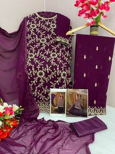 Style culturel punjabi à venir festif spécial FAUX Georgette broderie miroir travail Salwar Kameez pour les femmes 2025 inde - Product Image 5