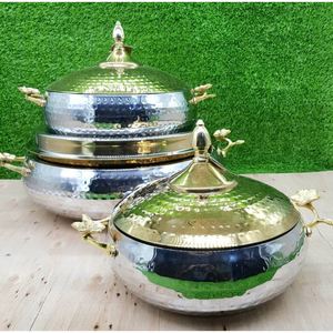 Classic Design Hammered Casserole Dish Customized Casserole Dish Food <b>Buffet</b> <b>Warmer</b> Catering Dish in Good Price - Product Image 1