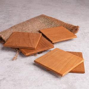 URSE sous-verres en bois personnalisés de qualité supérieure personnaliser carré rond en bois résine sous-verre pour boisson café thé - Product Image 1