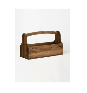 Caddy en bois élégant pour le rangement pratique des outils de jardinage ajoutant un attrait esthétique aux espaces extérieurs ou aux étagères de cuisine - Product Image 6