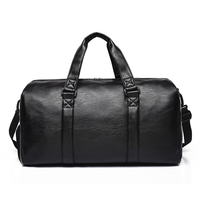 Sac de voyage en cuir pour hommes modèle double business noir personnalisé nouvelle mode