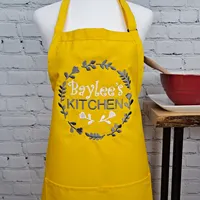 Bavoir chef personnalisé logo coton pour le restaurant toile cirée toile cirée tablier en toile pour femmes avec logo personnalisé