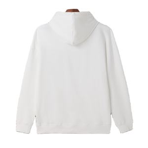Sudadera de felpa francesa en blanco personalizada sin cordón, sudadera con hombros caídos, sudaderas con capucha con estampado de soplo de peso pesado de 420gsm de alta calidad - Product Image 2