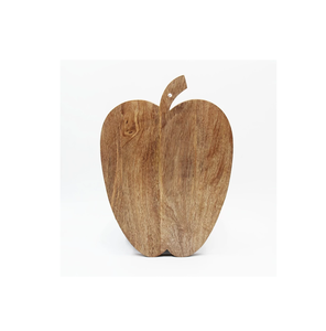 Tabla de cortar de madera orgánica Natural con forma de corazón, tabla de cortar de madera con forma de diseño de manzana para restaurante de cocina - Product Image 1