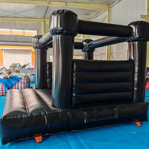 Château gonflable noir impressionnant, le favori des enfants, pour le plaisir en plein <span class=keywords><strong>air</strong></span>, les fêtes sombres, les mariages et comme lit de saut pour structure gonflable - Product Image 3