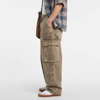 Pantalon cargo vintage délavé pour homme, coupe ample, multi-poches, style workwear, jambe large, streetwear décontracté, 100% coton, effet vieilli