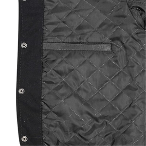 <b>Men</b> Classic Black and <b>White</b> Varsity <b>Jacket</b> Traditional Two Tone Athletic Letterman Bomber custom design - Product Image 6