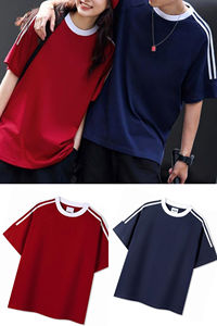 T-shirt graphique surdimensionné de sport décontracté unisexe en polyester/coton à manches courtes doux et confortable pour - Product Image 3