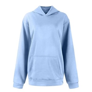 Venta al por mayor de sudaderas con capucha de mujer de alta calidad de secado rápido y cómodo con mangas largas y hombros caídos logotipo frontal para el otoño - Product Image 2