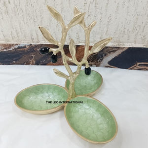 Maravillosa Mesa decorativa para servir comida, cuenco de Metal Dorado de la más alta calidad hecho a mano gratis para la venta caliente, cuenco de catering de boda - Product Image 3