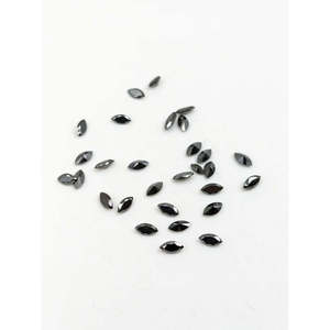 Diamant noir taille marquise 2,5-4 mm facetté pour la fabrication de bijoux, pierres en vrac - Product Image 4