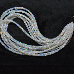 Cuentas Redondas Facetadas de Ópalo Etíope, Calidad AAA, Cuentas Redondas de Ópalo de 4 mm, Hilo de Cuentas de 16 Pulgadas para la Fabricación de Joyas - Product Image 2
