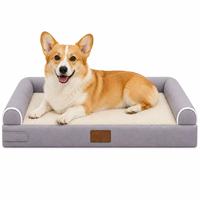 Lit pour chien et chat en mousse à mémoire de forme haute densité, orthopédique, XL, canapé-lit, soutien doux, écologique, amovible, lavable, pour animaux âgés