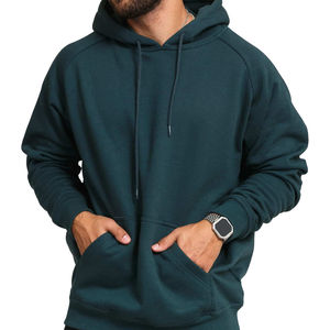 Sweat-shirt à capuche en coton 100% pour homme, nouvelle arrivée en gros, OEM personnalisé, écologique, 280 g/m², tricoté, décontracté, uni, hiver - Product Image 2