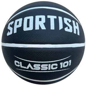 Ballon de basket en caoutchouc de qualité supérieure, surface antidérapante pour jeu en extérieur/intérieur, rebond élevé, logo personnalisé disponible, idéal pour l'entraînement et les matchs - Product Image 1