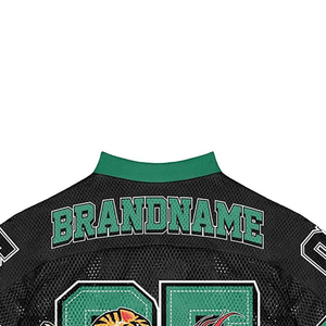 Camiseta de Rugby de Alta Calidad al por Mayor, Uniforme de Fútbol Americano Transpirable con Malla de Transferencia de Calor, 100% Poliéster, Media Manga - Product Image 5