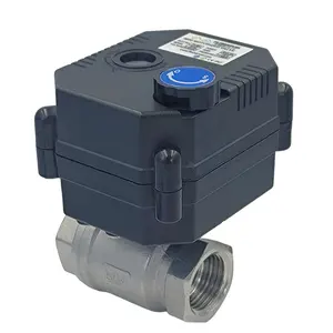 ETL de atacado de fábrica passou válvula de esfera motorizada elétrica de 3/4 polegadas 1/2 polegadas em pvc de latão inoxidável 5 12 24v com cancelamento manual