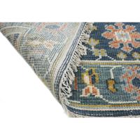 Alfombra Premium Oushak Clásica Hecha a Mano con Lana/Seda y Látex, Ecológica, Antideslizante, Lavable, de Pelo Alto, Color Sólido, para el Hogar