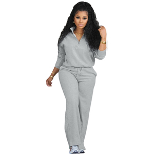 Conjunto Deportivo de Dos Piezas con Cierre y Cuello en V, Informal, de Alta Calidad, Elegante, Cómodo y Moderno - Product Image 5