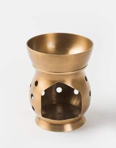 Candélabre à 3 bras en laiton doré, porte-bougie et porte-bougie chauffe-plat, article de décoration d'intérieur original et créatif - Product Image 6