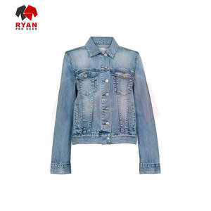 Veste en jean bleu classique pour femmes, design personnalisé, OEM ODM, vente en gros - Product Image 4
