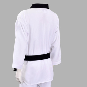 Gran oferta, uniforme de Taekwondo personalizado con logotipo frontal, manga larga de algodón, venta al por mayor, uniforme de Taekwondo de artes marciales - Product Image 5