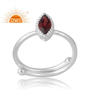 Anillo de piedras preciosas de granate natural de venta de Ley 925, joyería personalizada para mujer, regalo para ella - Product Image 1