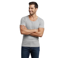 Sous-vêtements thermiques respirants antibactériens écologiques à manches trois-quarts de haute qualité personnalisables pour hommes avec logo personnalisé