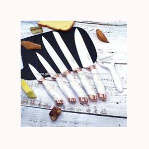 ที่จับใบมีดสแตนเลสสตีลแบบใบมีดทองเหลืองด้ามสำหรับเค้กและมีดสีทองแบบเรียบง่าย - Product Image 3